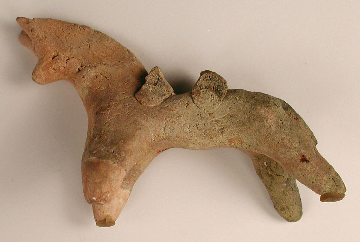 Horse Figurine, Earthenware; modeled