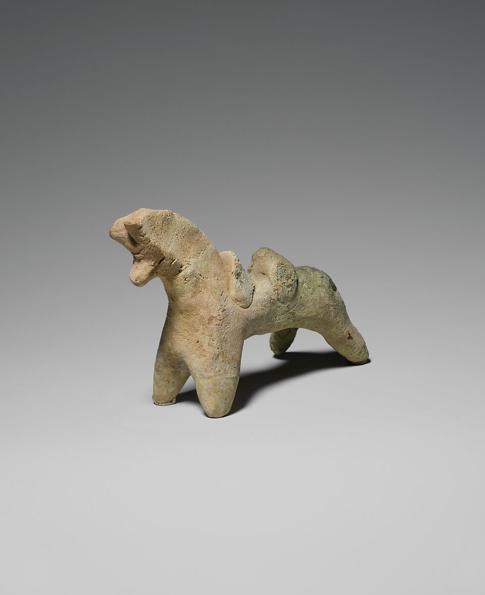 Horse Figurine, Earthenware; modeled