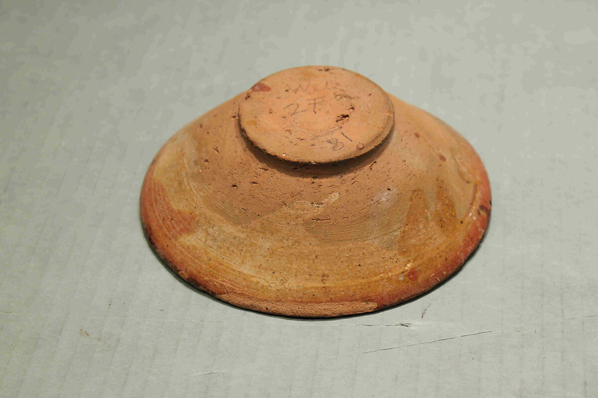 Bowl with Polychrome Decoration on a Red Slip Ground, Earthenware; red slip with polychrome slip decoration under transparent glaze