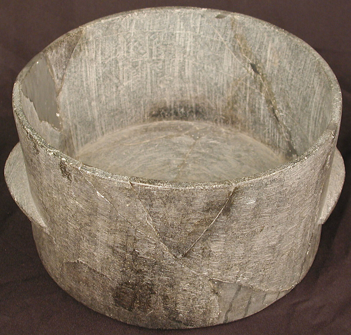 Pot, Stone; carved