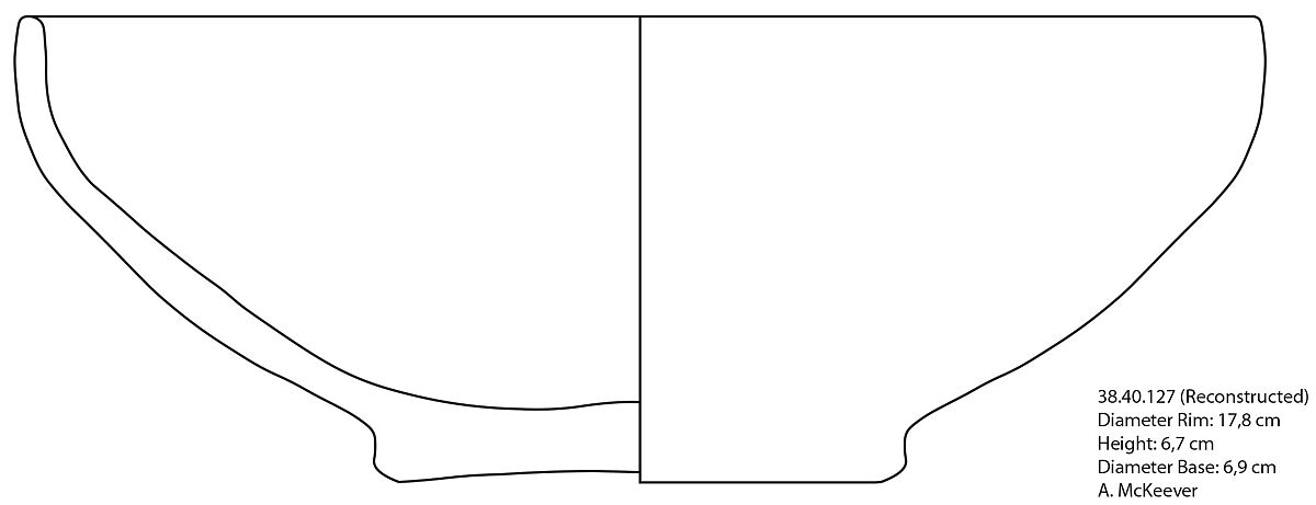 Bowl, Earthenware; white slip, incised and splashed with polychrome glazes under transparent glaze (sgraffito ware)