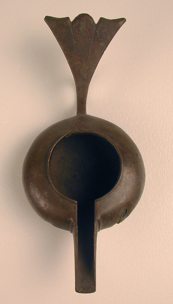 Oil Lamp, Bronze; cast, joined