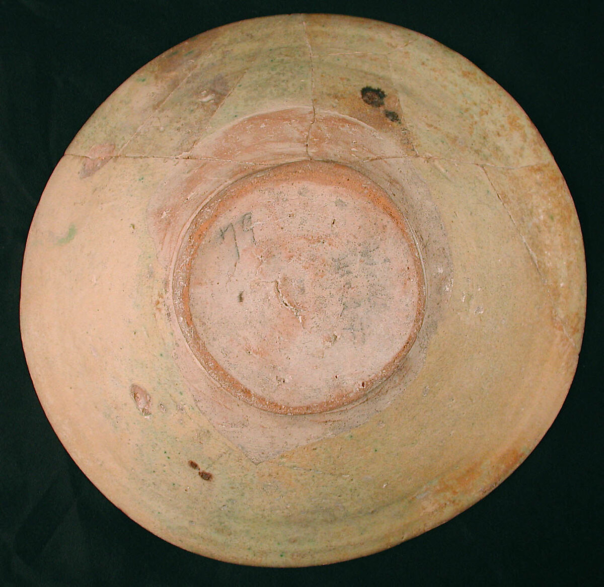 Bowl, Earthenware; underglaze painted and incised decoration under monochrome transparent glaze