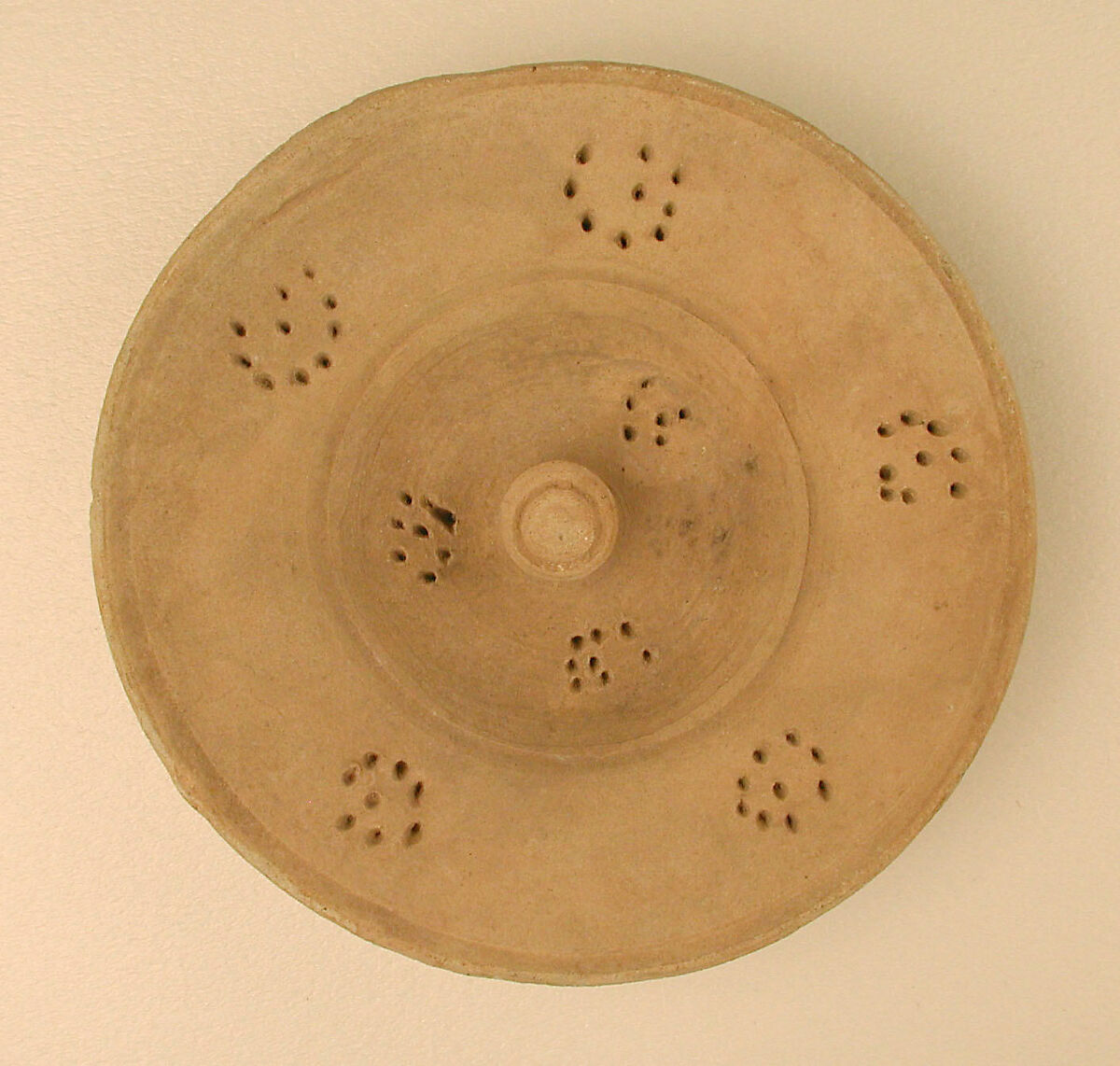 Lid, Earthenware; incised, unglazed