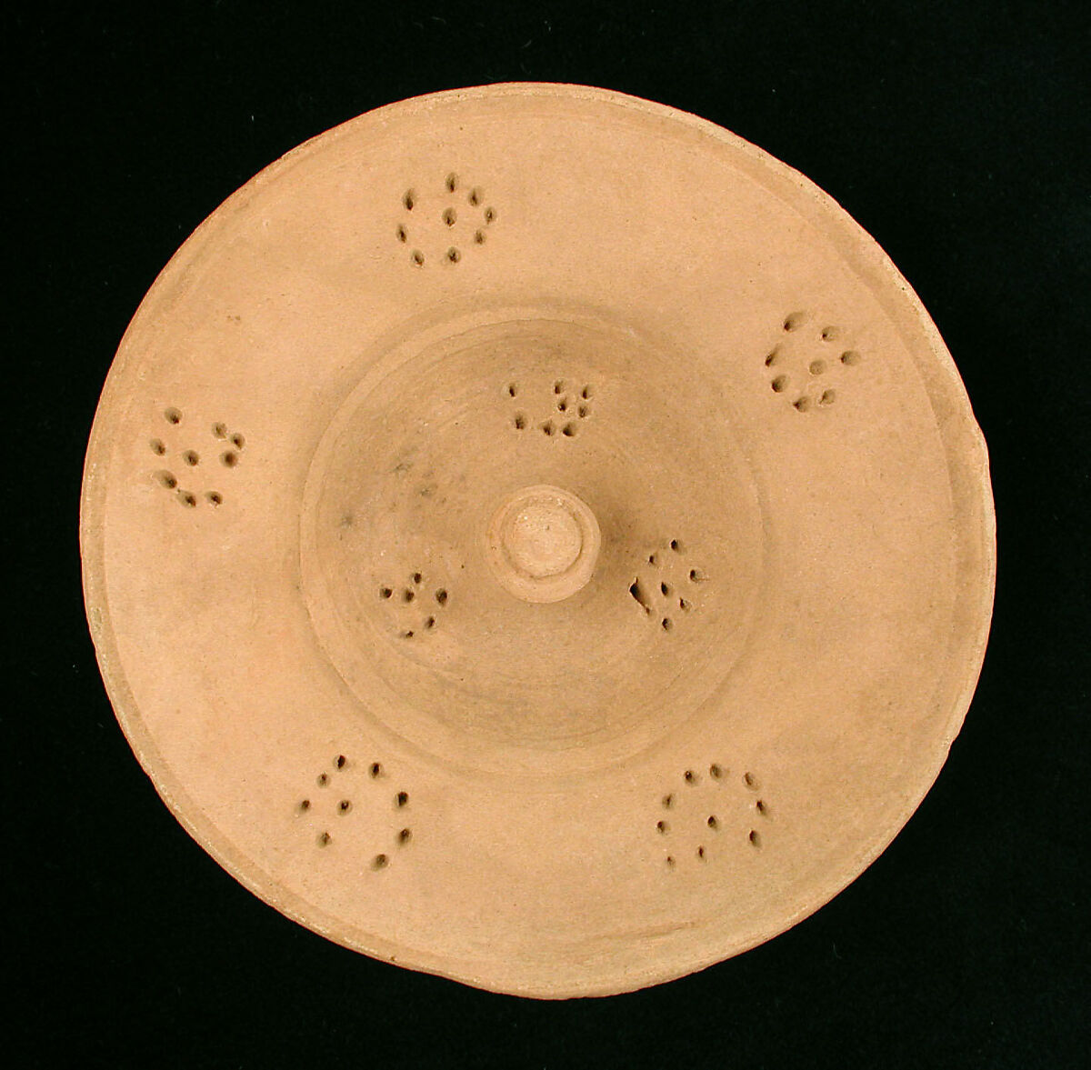 Lid, Earthenware; incised, unglazed