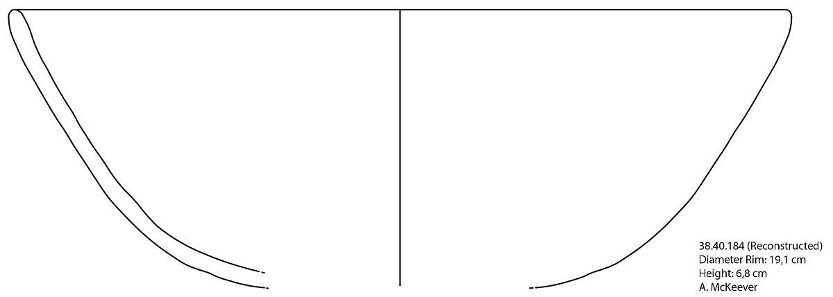 Bowl, Earthenware; white slip, incised under transparent green glaze