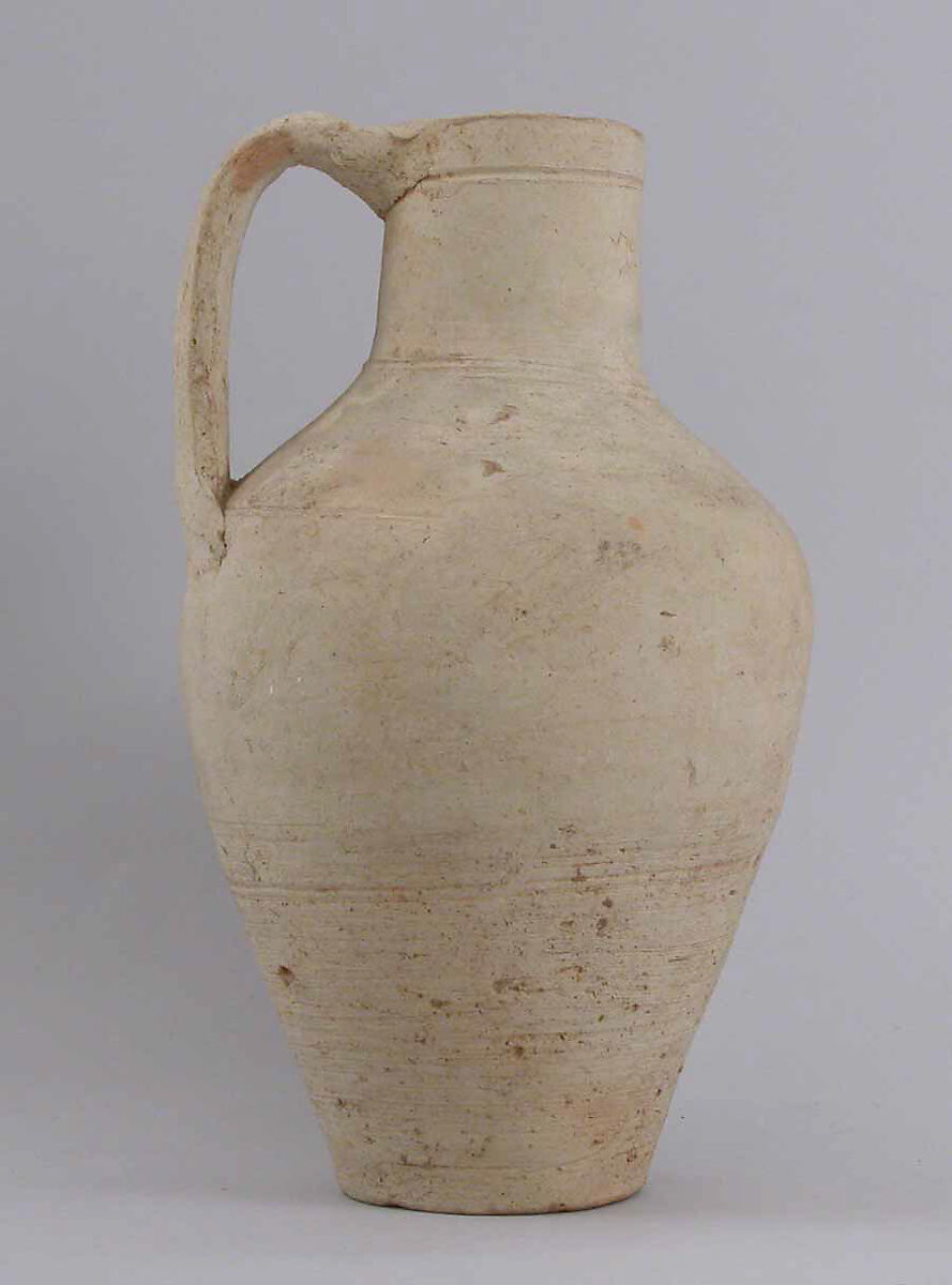 Jug, Earthenware; slip covered and unglazed 
