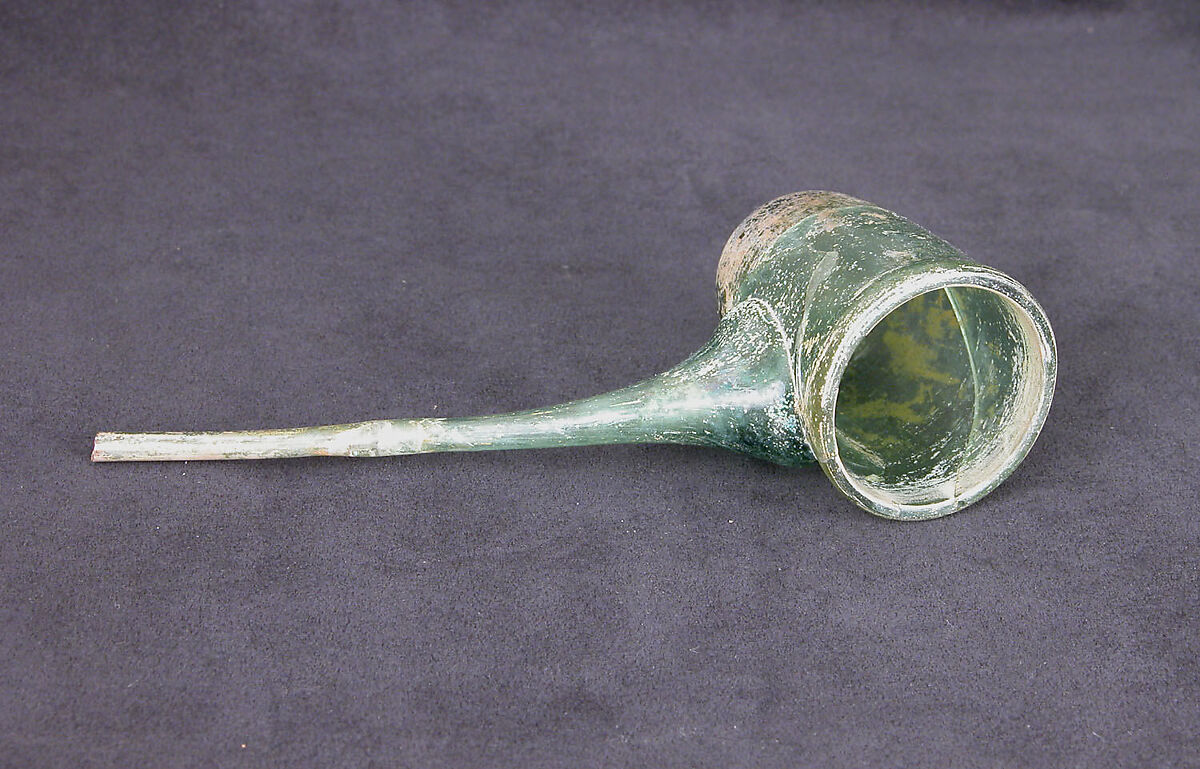Alembic, Glass, green; blown, applied spout