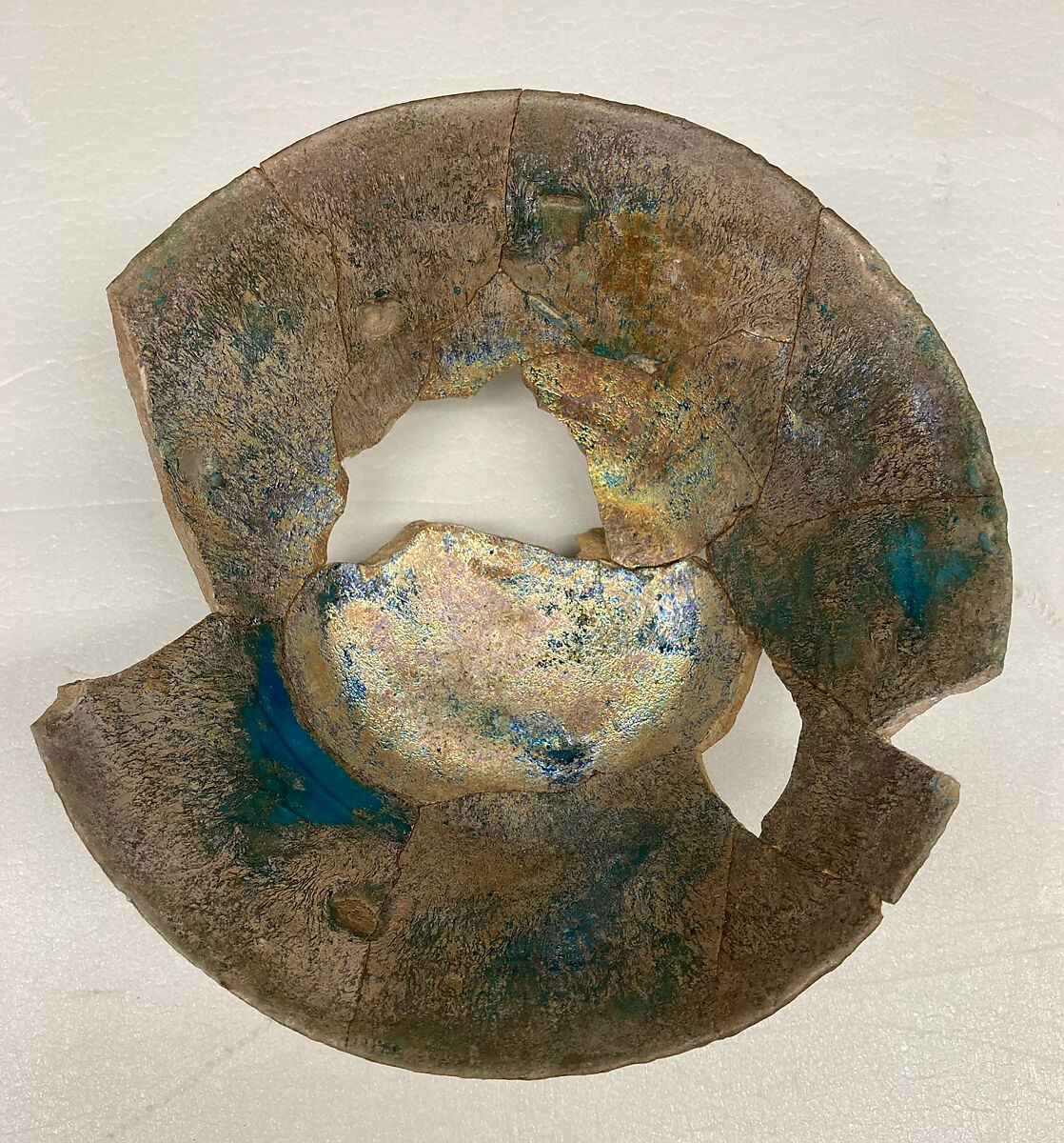 Bowl, Earthenware; turquoise glaze, incised