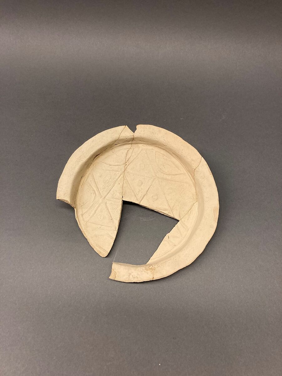 Dish, Earthenware; incised and unglazed