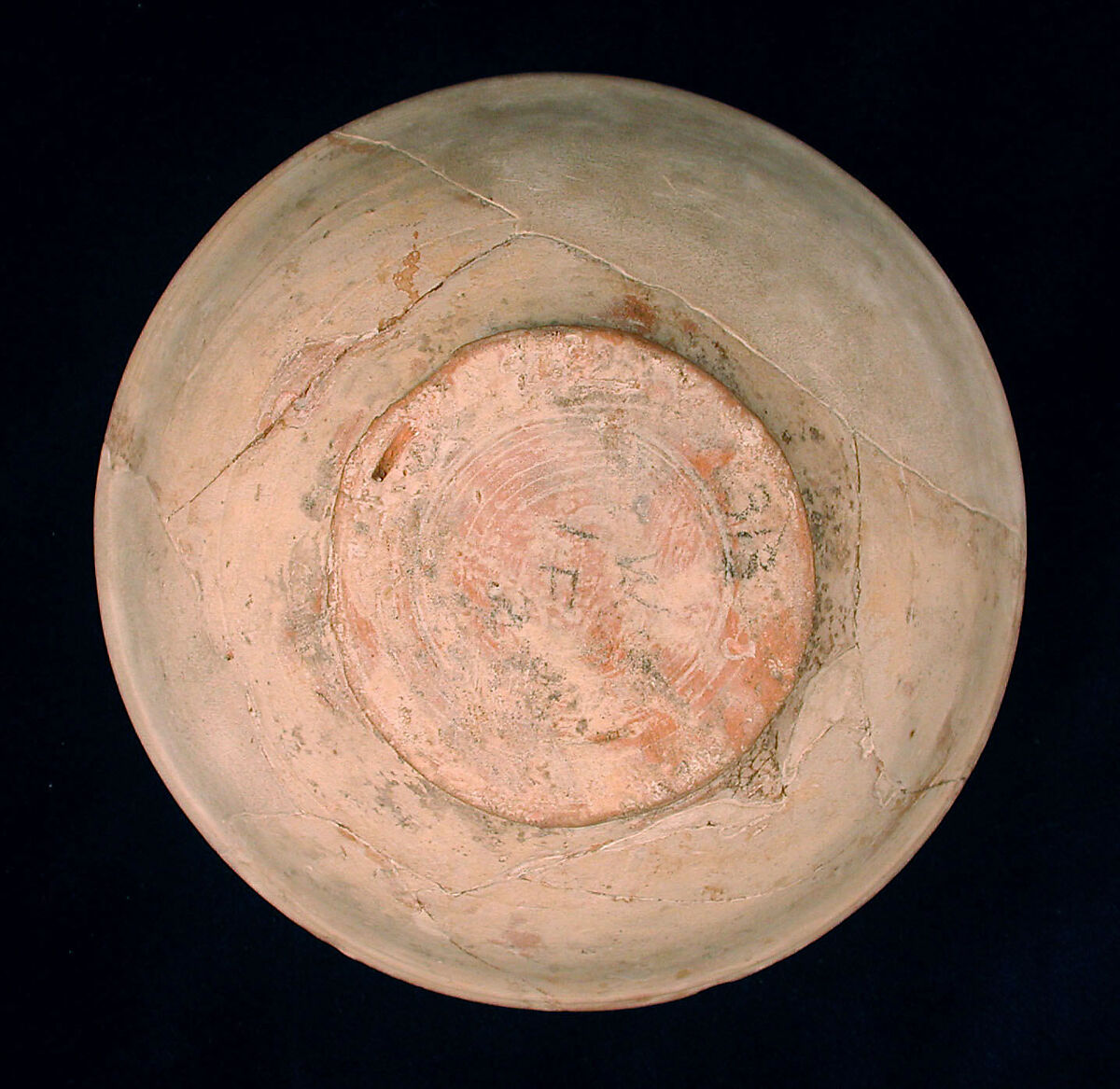 Bowl, Earthenware; white slip with polychrome decoration under transparent glaze