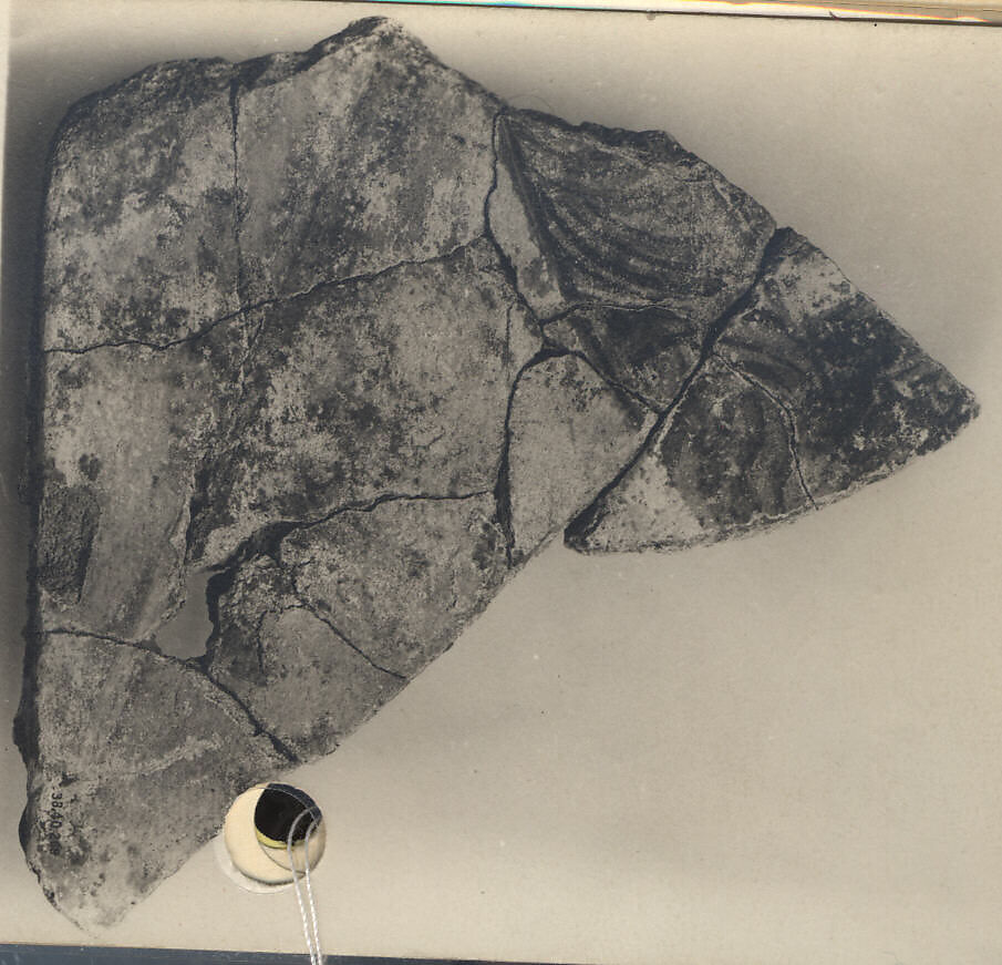 Fragment of a Wall Painting, Stucco; painted