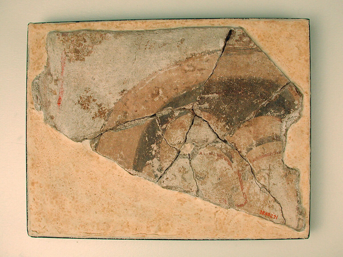 Man with Black Hair, Stucco; painted