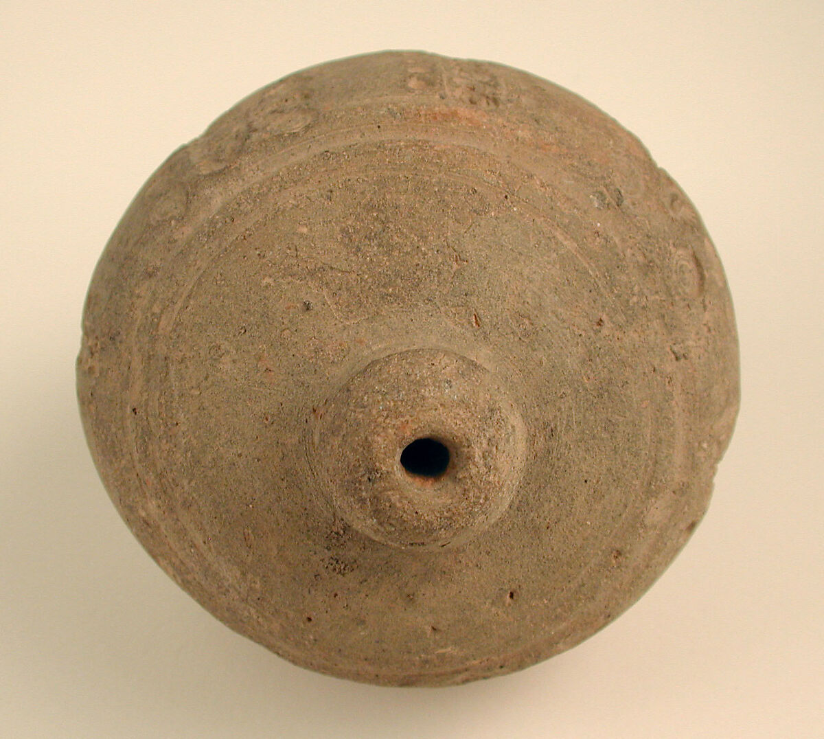 Spheroconical Vessel, Earthenware; stamped and incised
