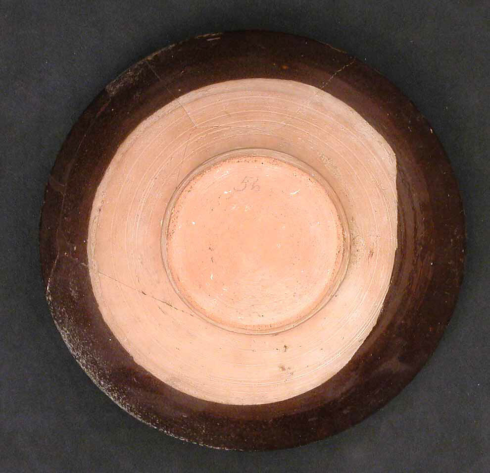 Bowl, Earthenware; brown glaze