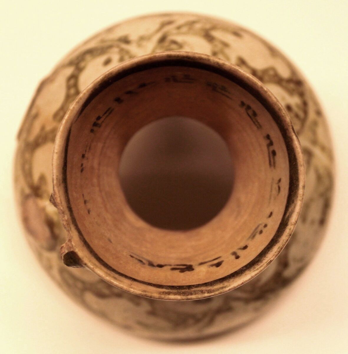 Fragment of an Ewer, Earthenware; luster-painted