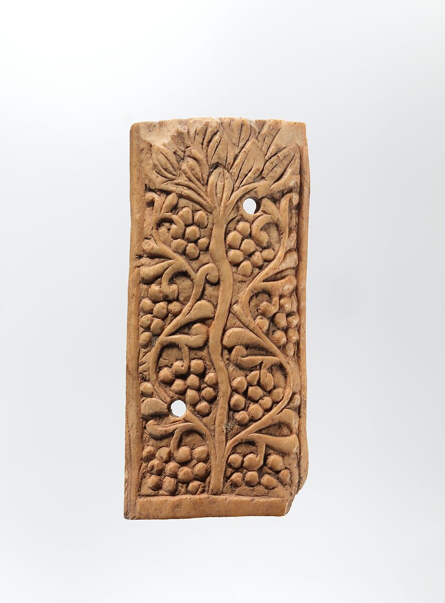 Plaque, Bone; carved