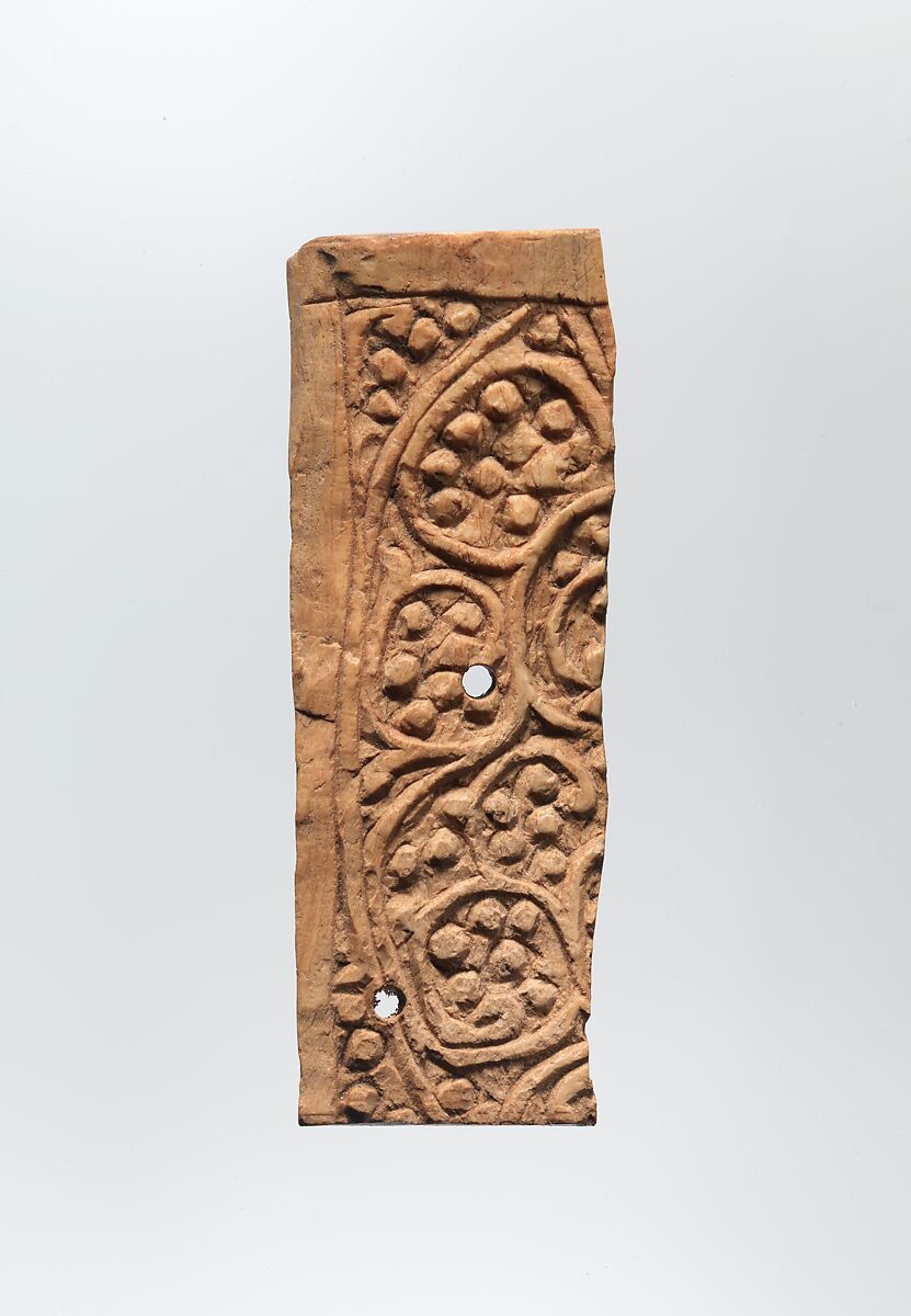 Plaque, Bone; carved