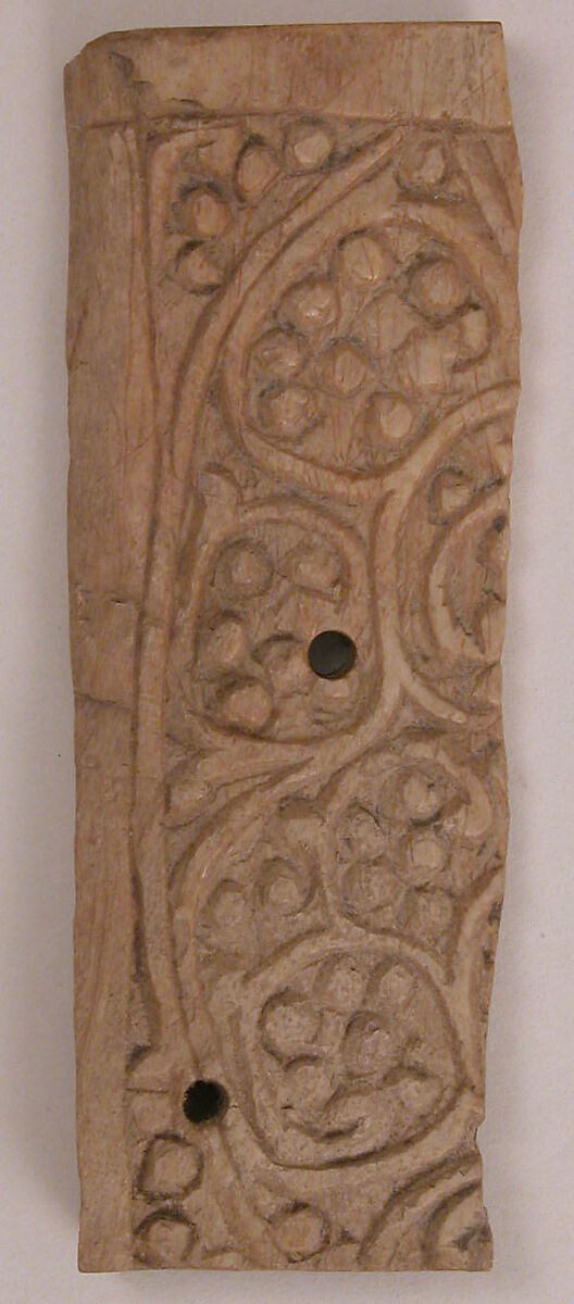 Plaque, Bone; carved 