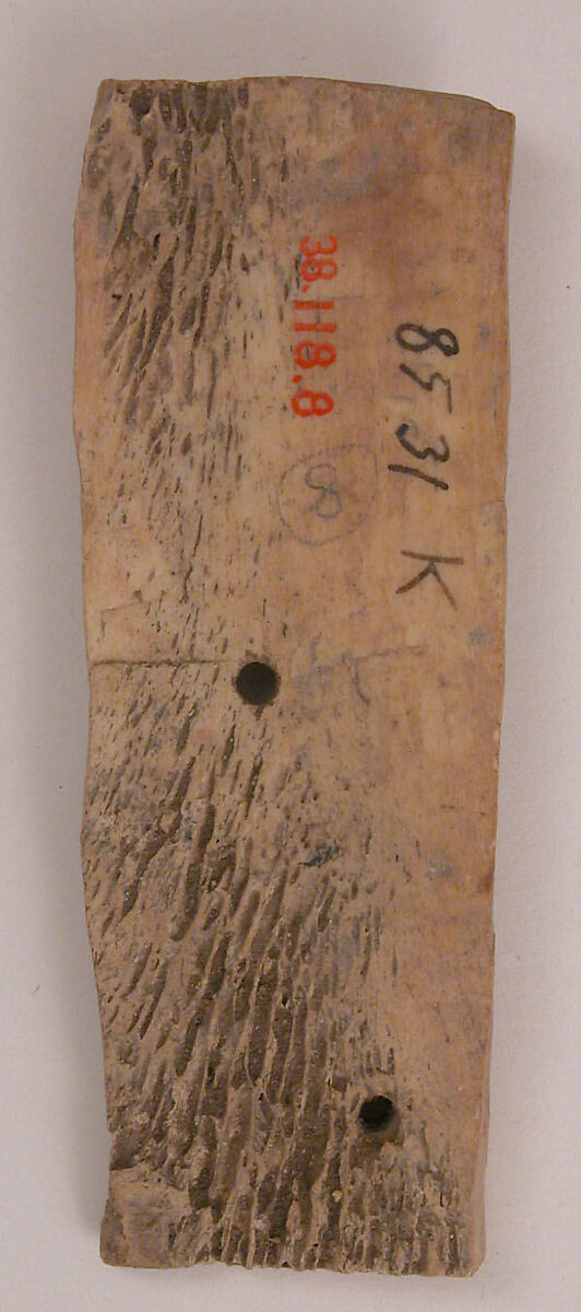 Plaque, Bone; carved