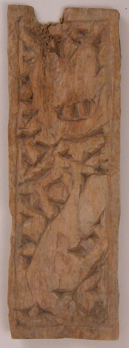 Plaque, Bone; carved 