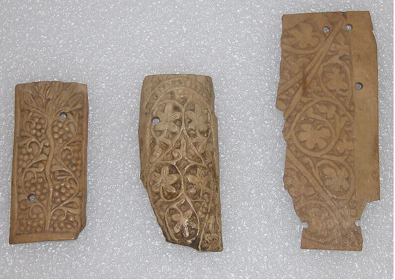 Plaque, Bone; carved