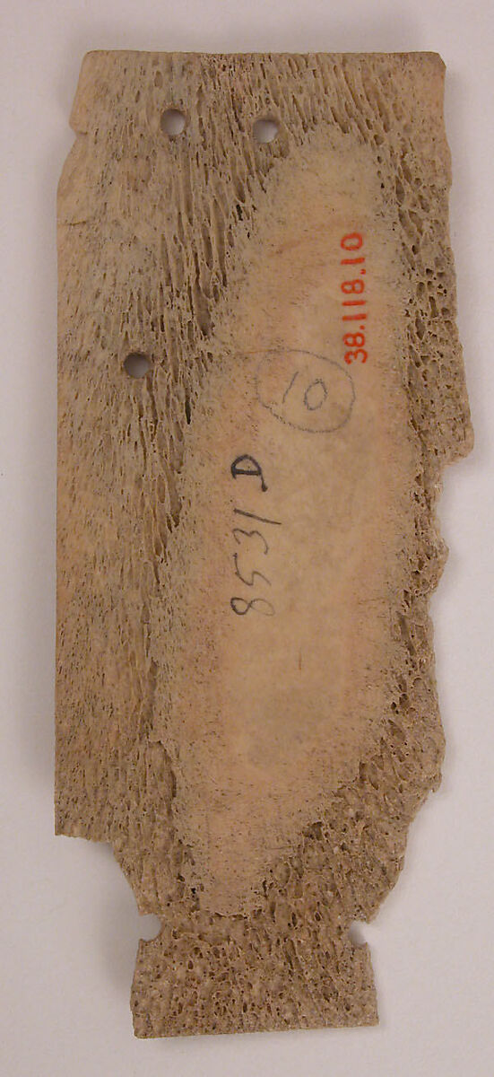 Plaque, Bone; carved