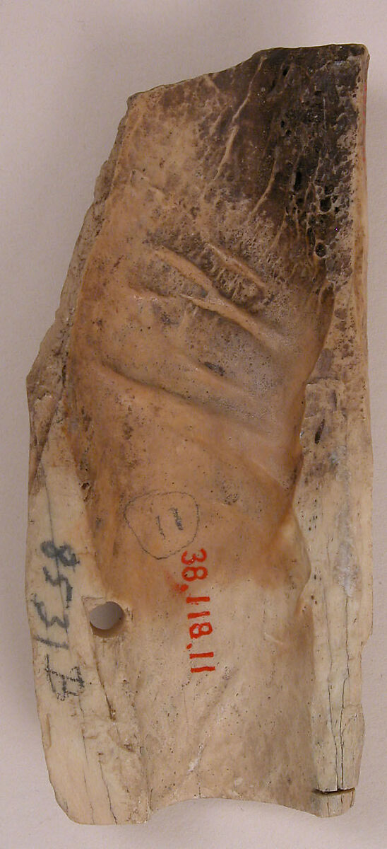 Plaque, Bone; carved