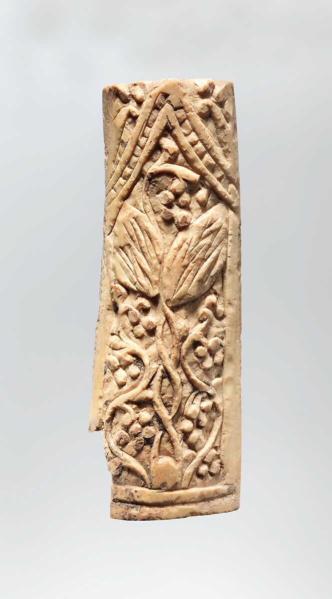 Plaque, Bone; carved