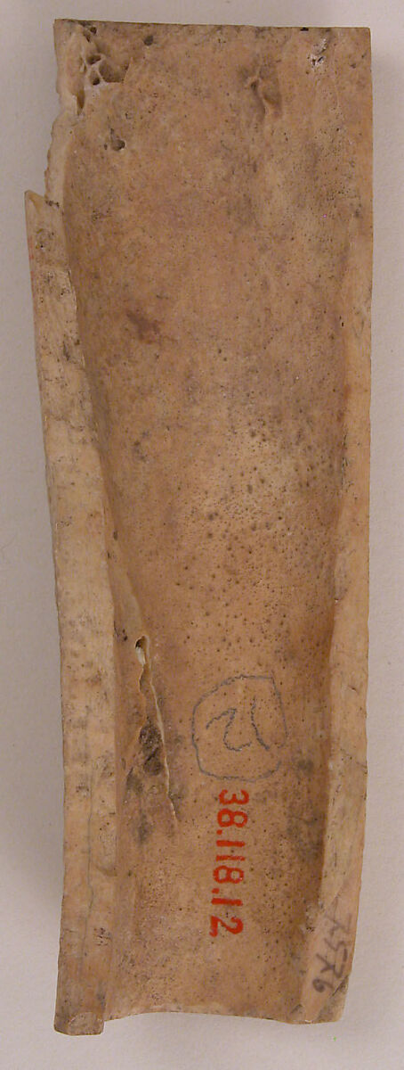 Plaque, Bone; carved