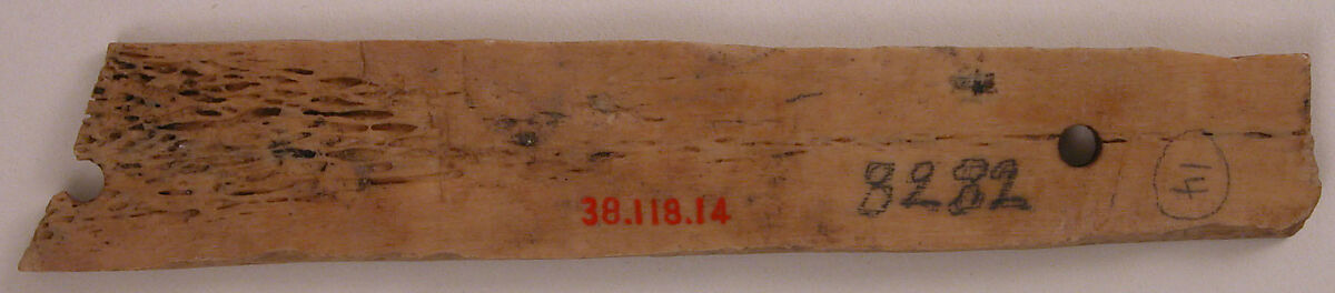 Plaque, Bone; carved