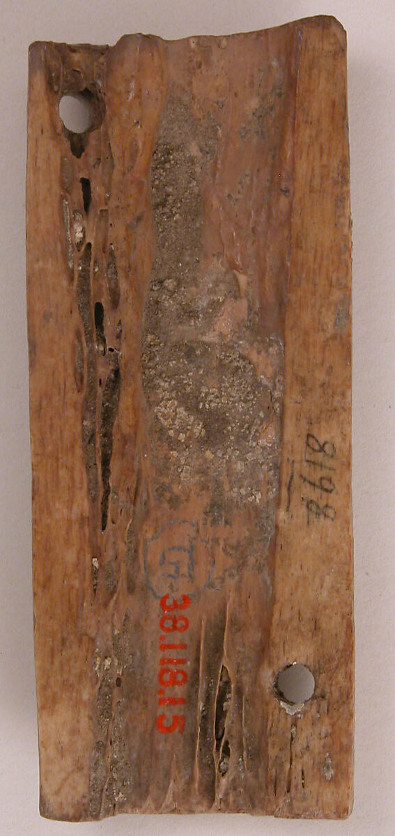 Plaque, Bone; carved