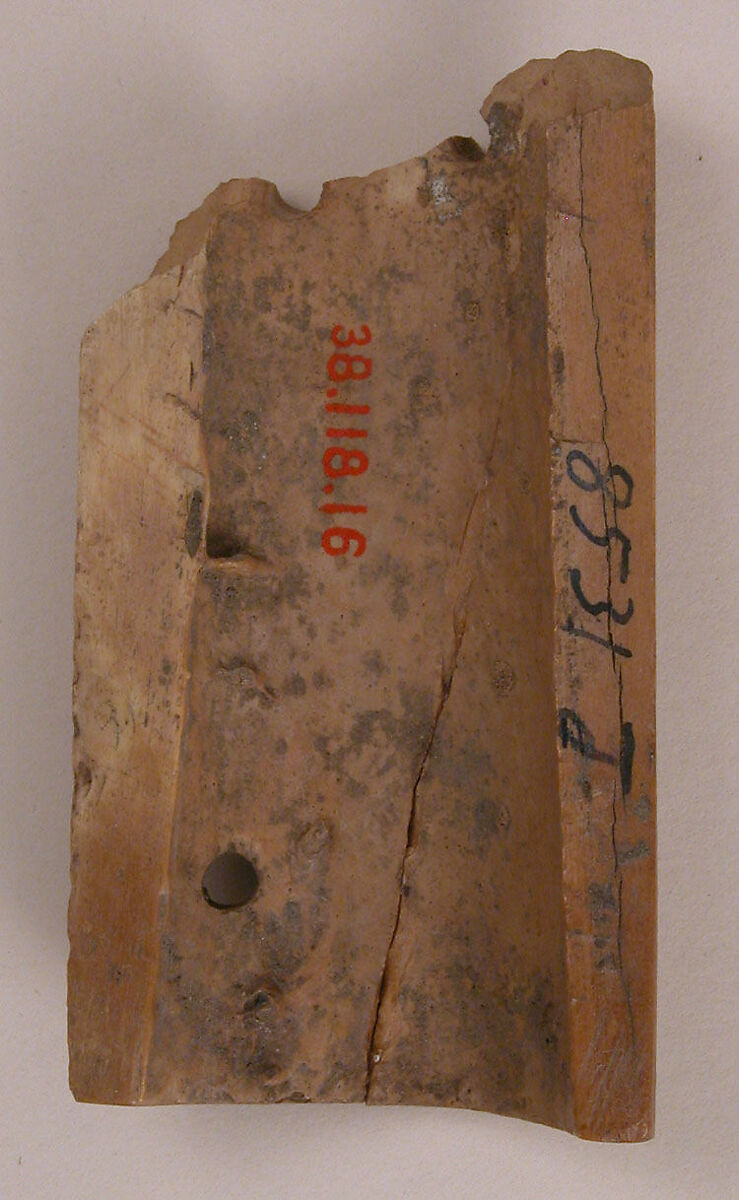 Plaque, Bone; carved