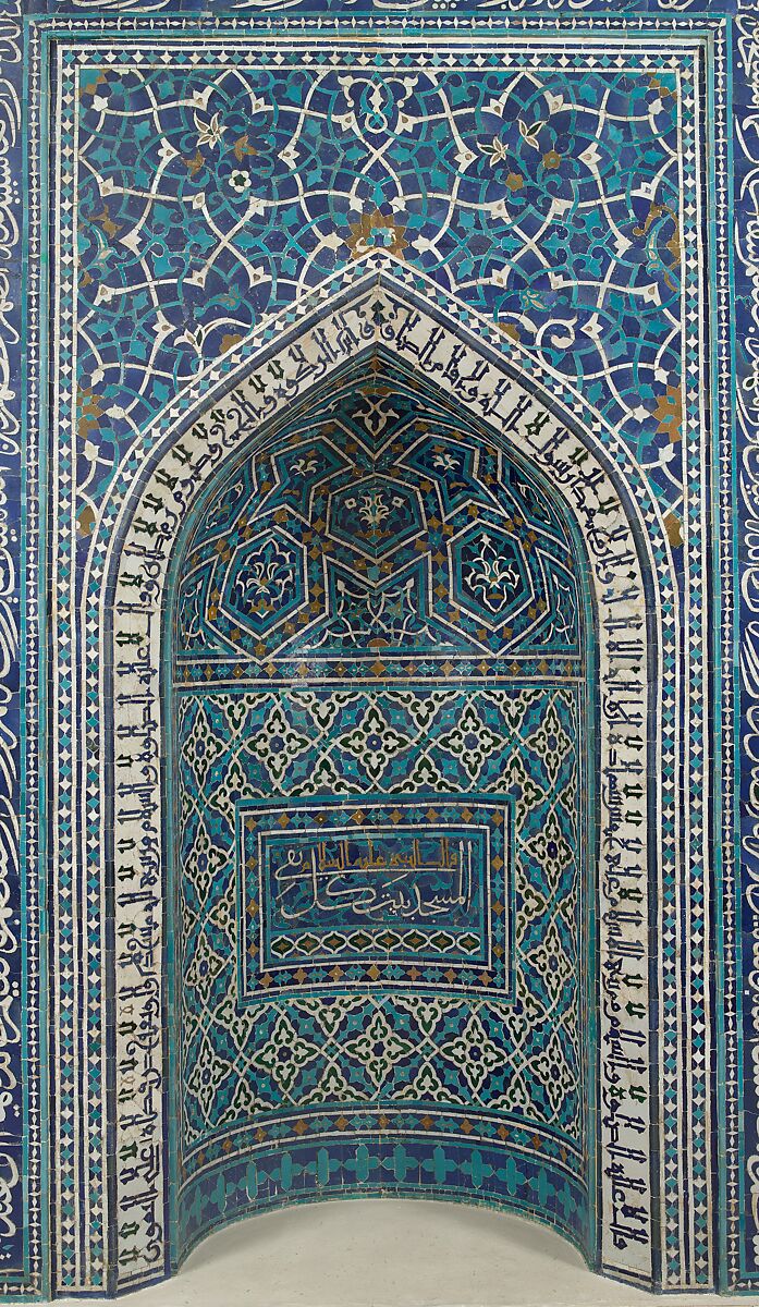 Mihrab (Prayer Niche), Mosaic of polychrome-glazed cut tiles on stonepaste body; set into mortar 