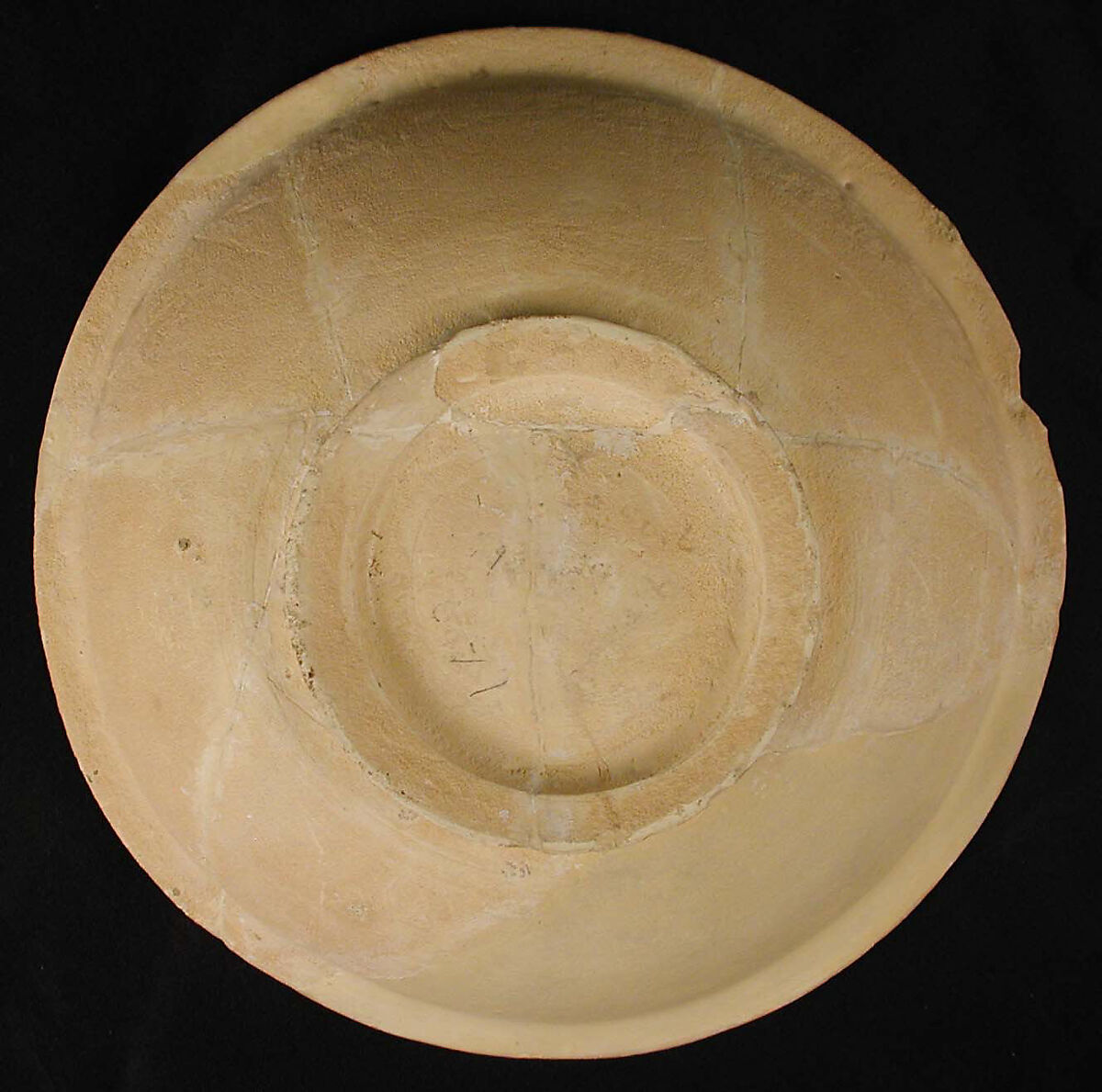 Imported Cobalt-on-White Bowl, Earthenware; painted in blue on opaque white (tin) glaze