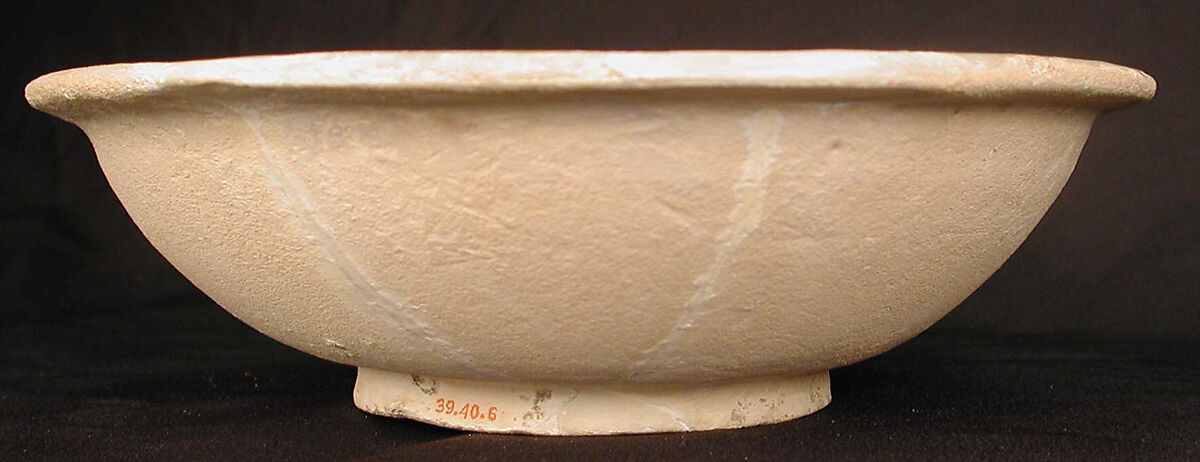 Imported Cobalt-on-White Bowl, Earthenware; painted in blue on opaque white (tin) glaze