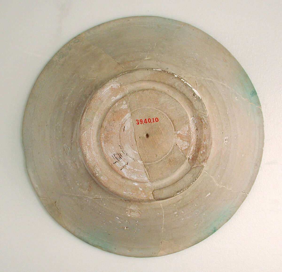 Imitation Green-Splashed Samarra Ware, Earthenware; painted in black with splashes of green on opaque white (tin) glaze