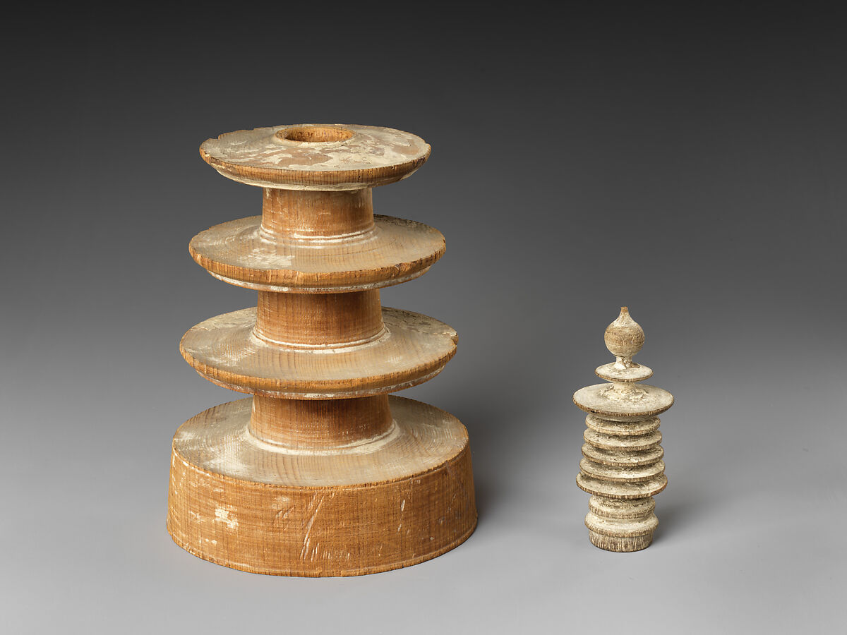 One of the “One Million Pagodas” (Hyakumanto) and Invocation, Japanese cypress (hinoki), Cleyera ochnacea (sakaki), and ink on paper , Japan