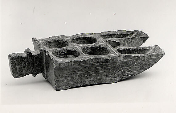 Lamp, Steatite; carved, incised