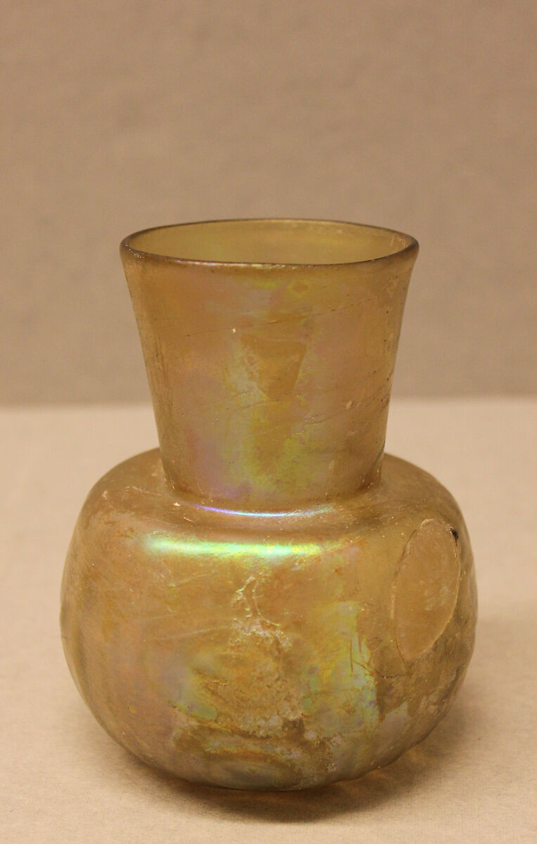 Bottle, Glass; mold blown