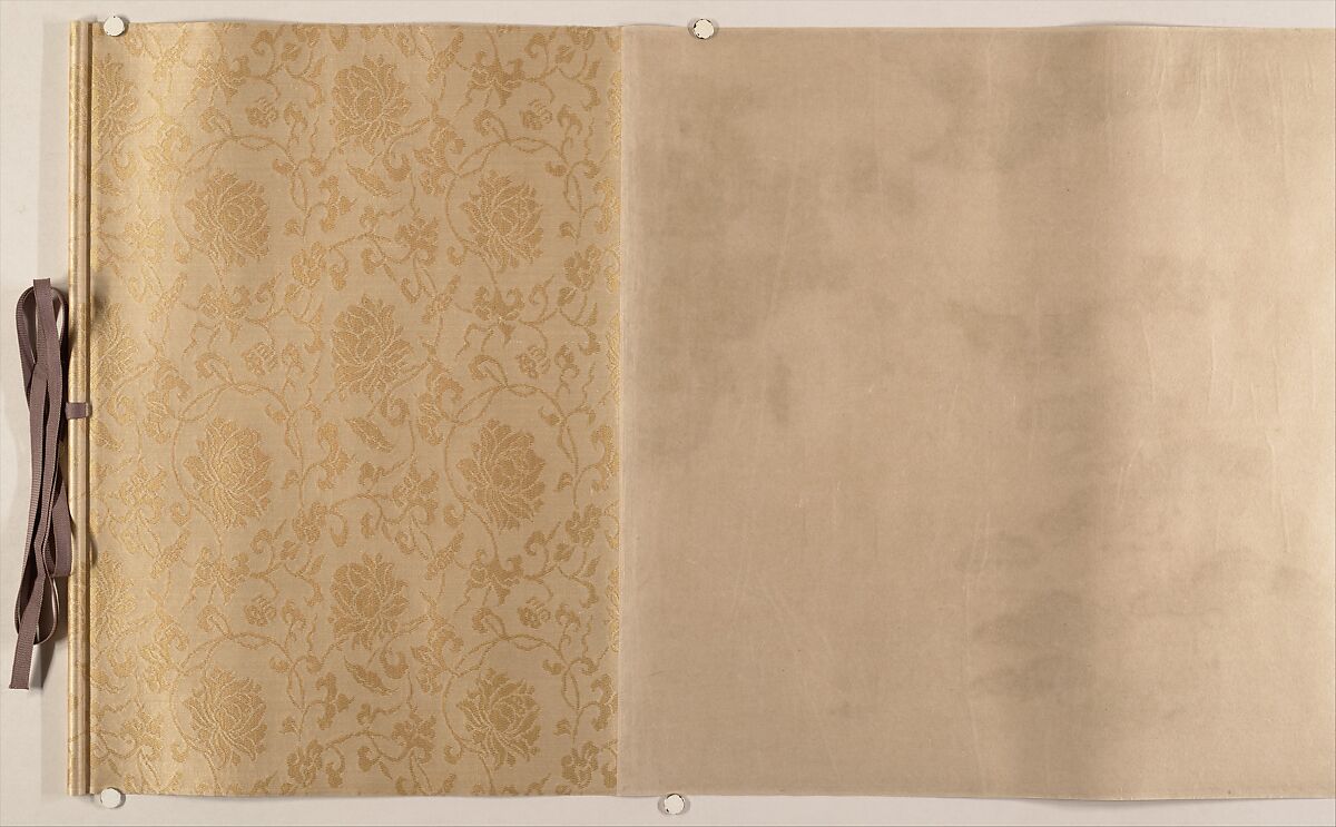 “Leaves of Wild Ginger” (Aoi), from the Phantom Genji Scrolls (Maboroshi no Genji monogatari emaki), Handscroll; ink, color, and gold on paper, Japan