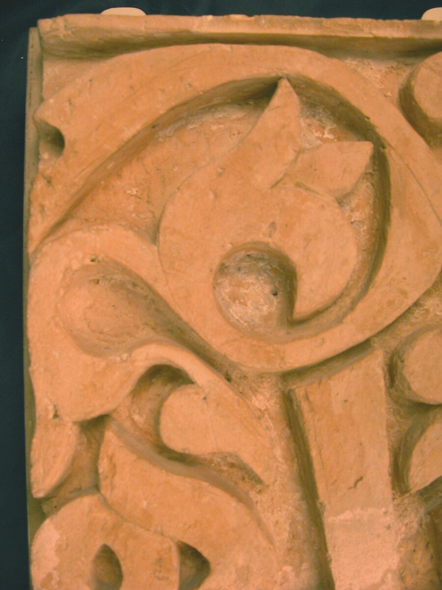 Panel from a Mosque Frieze Bearing the Name of a Sultan, Terracotta; carved, painted