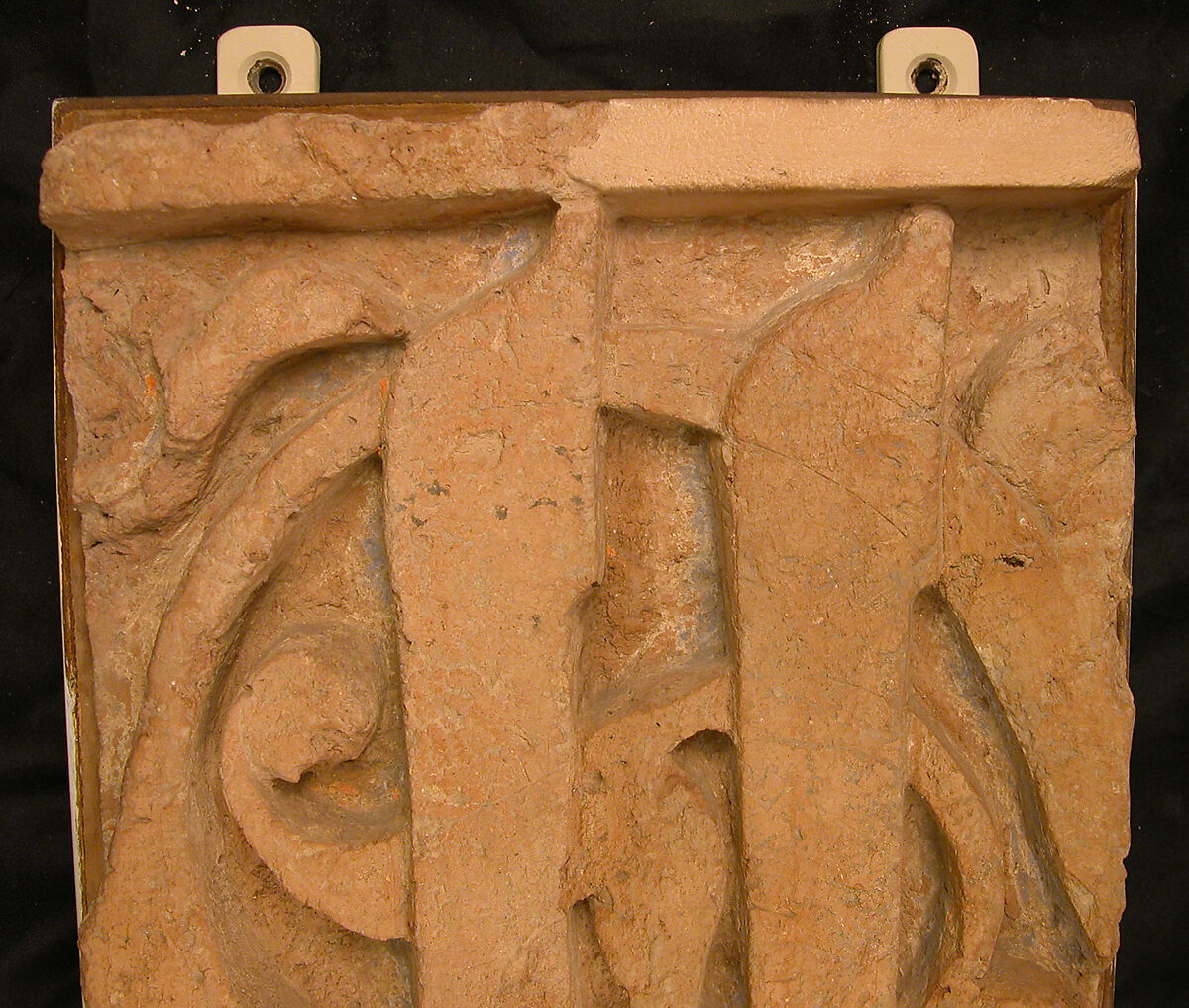 Panel from a Mosque Frieze Bearing the Name of a Sultan, Terracotta; carved, painted