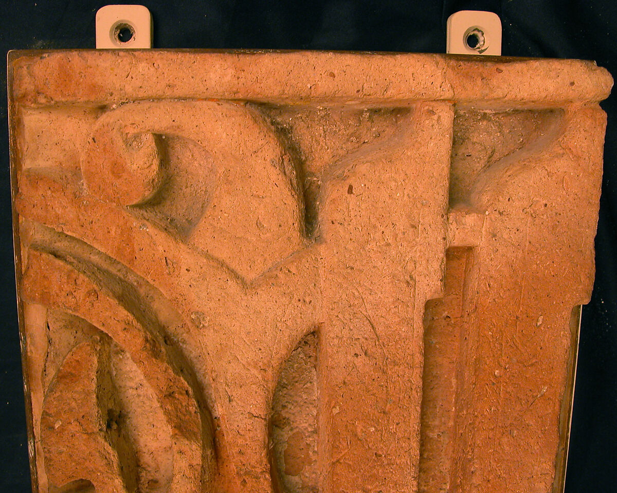 Panel from a Mosque Frieze Bearing the Name of a Sultan, Terracotta; carved, painted