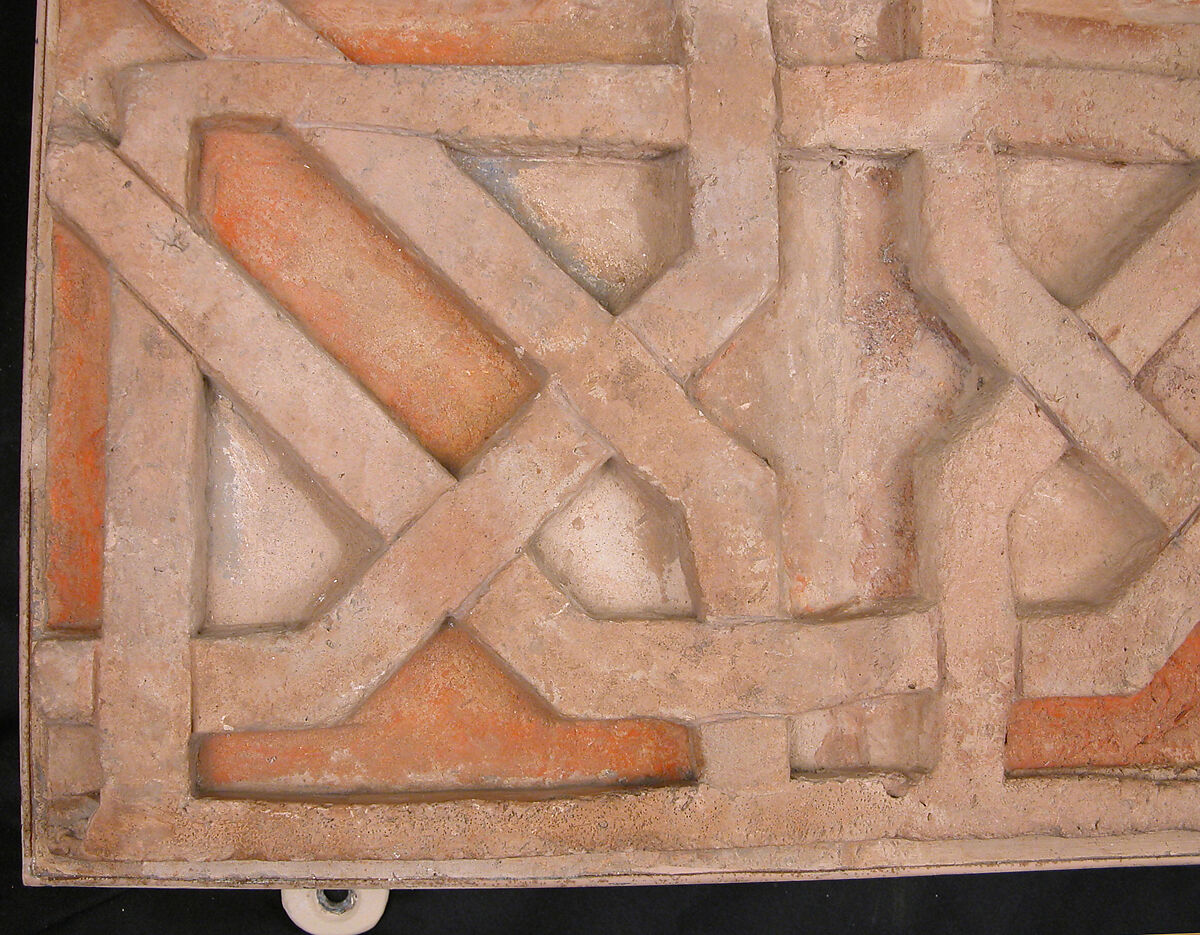 Fragment of a Frieze, Terracotta; carved, painted