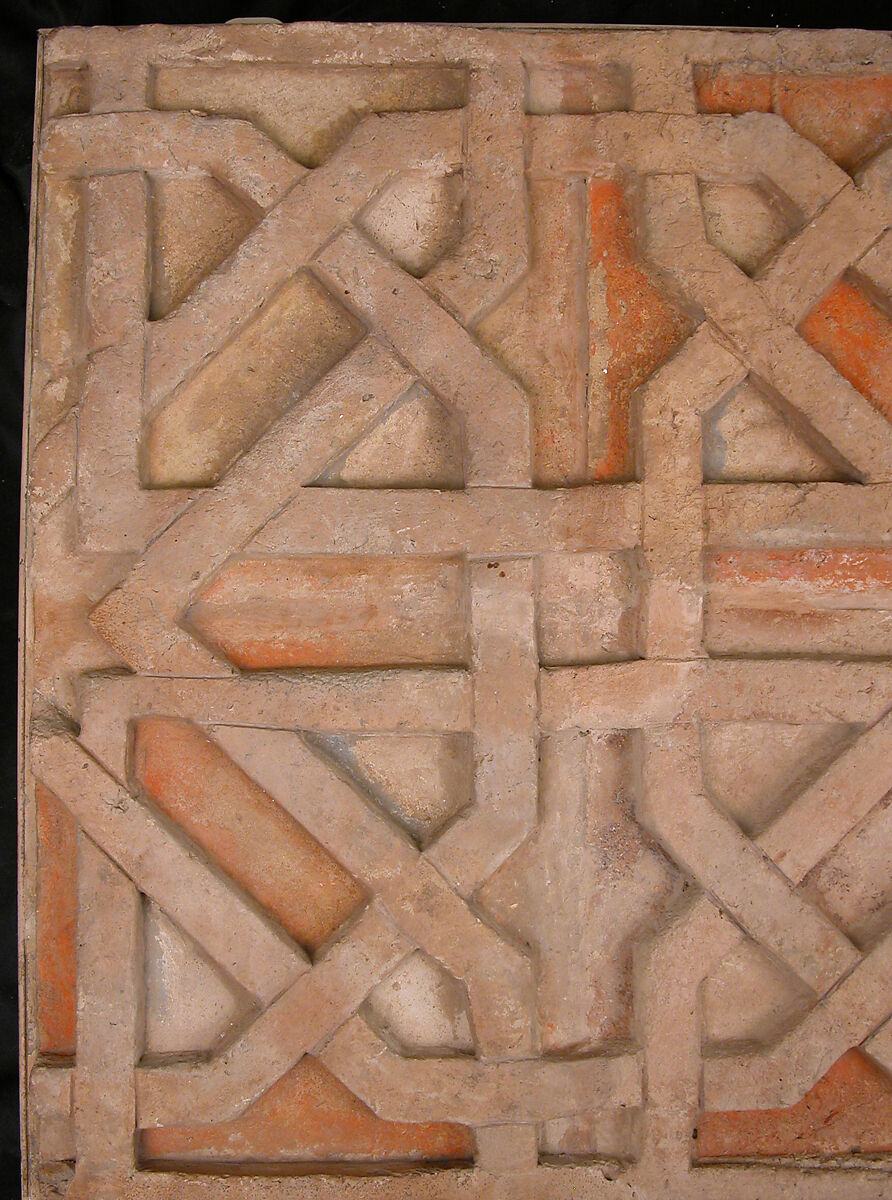 Fragment of a Frieze, Terracotta; carved, painted