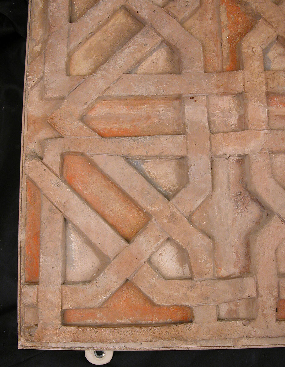 Fragment of a Frieze, Terracotta; carved, painted