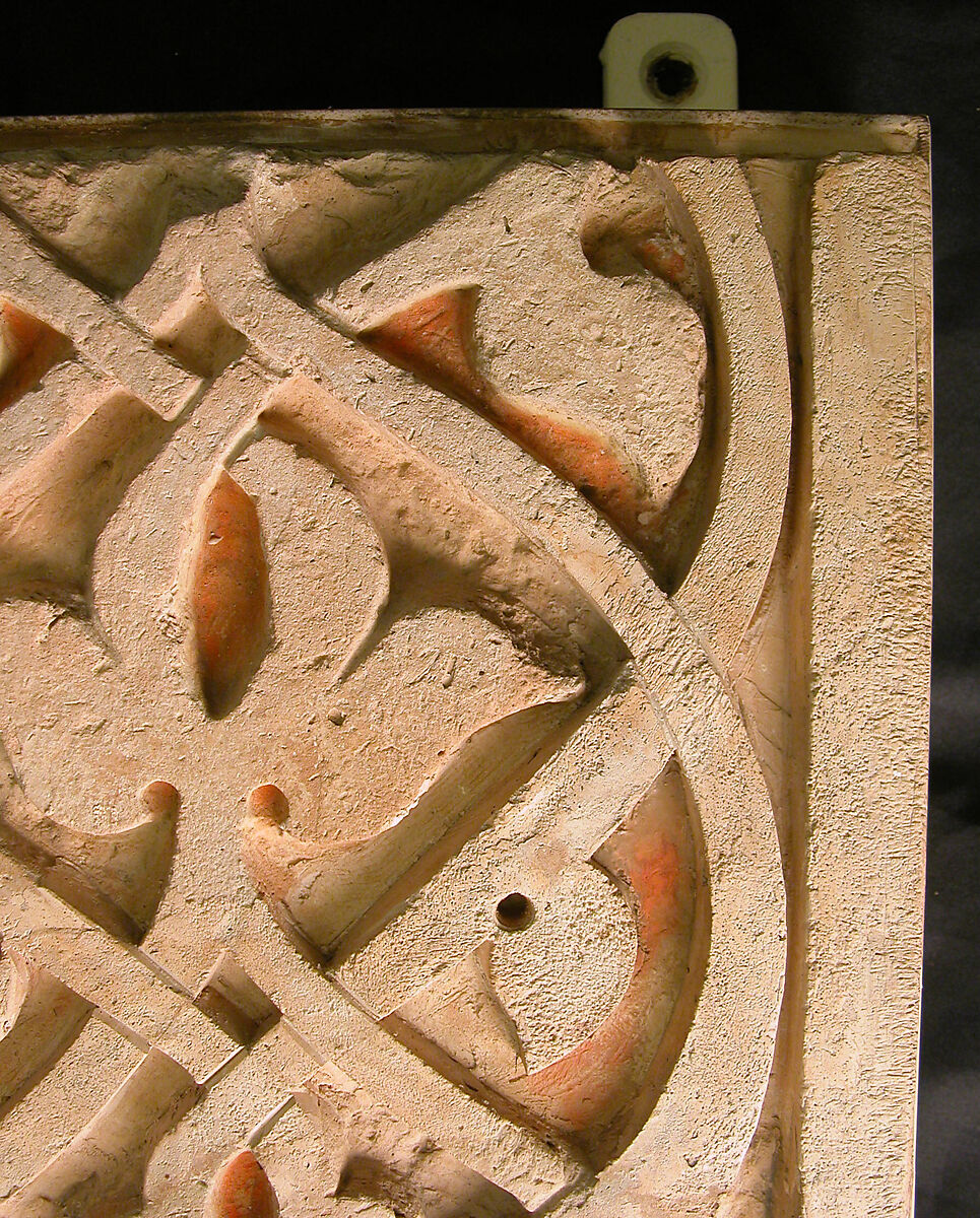 Fragment of a Frieze, Terracotta; carved, painted