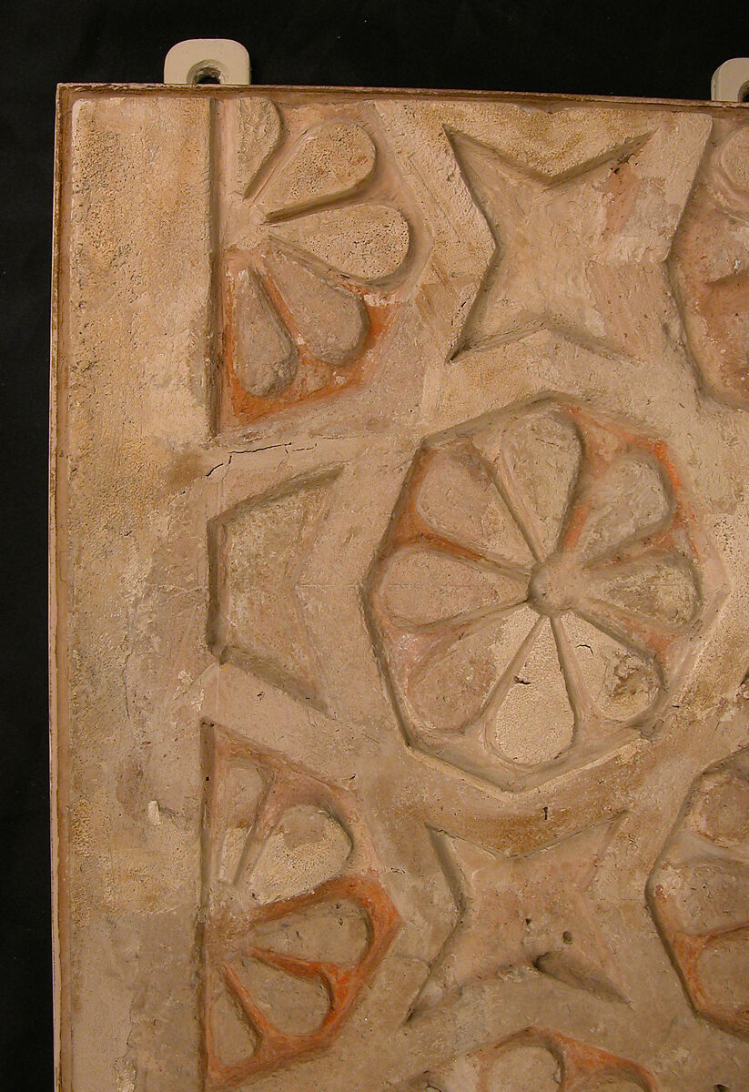 Fragment of a Frieze, Terracotta; carved, painted