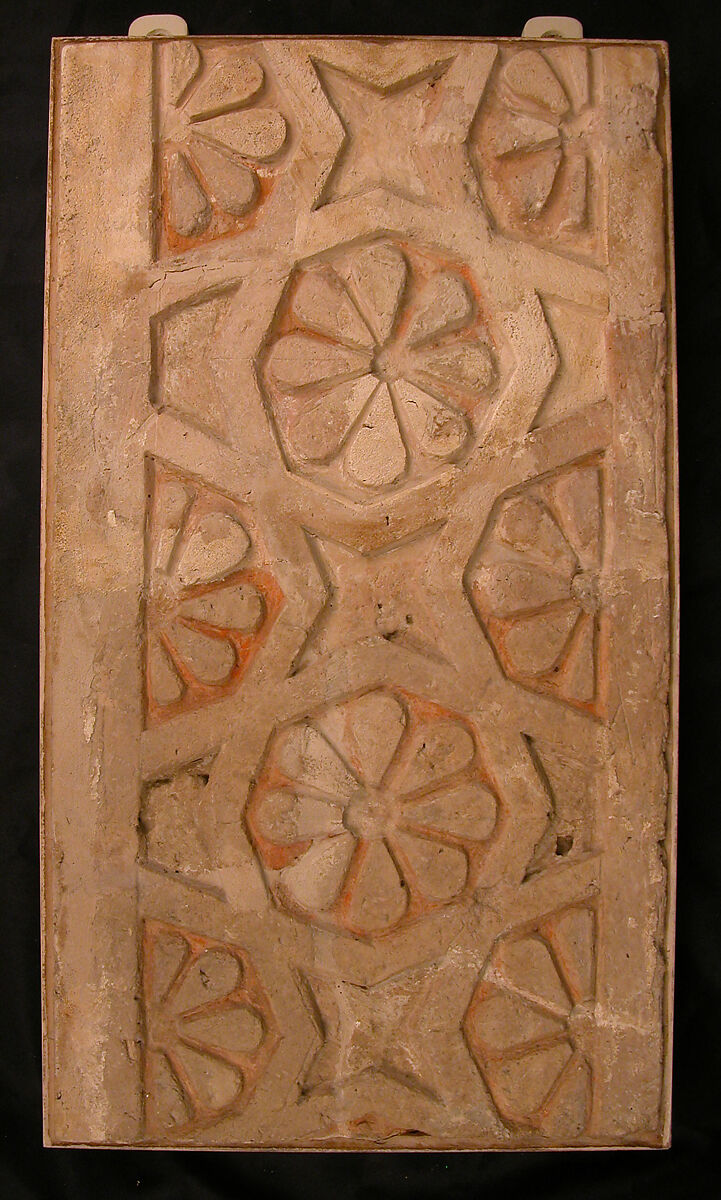 Fragment of a Frieze, Terracotta; carved, painted
